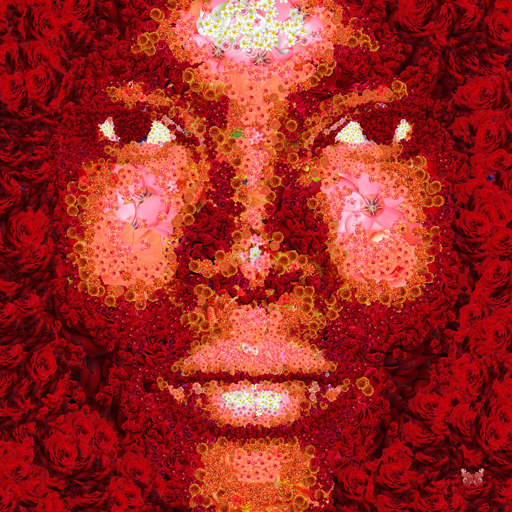 Ethnic Out Of Flowers 1 (80x80cm)