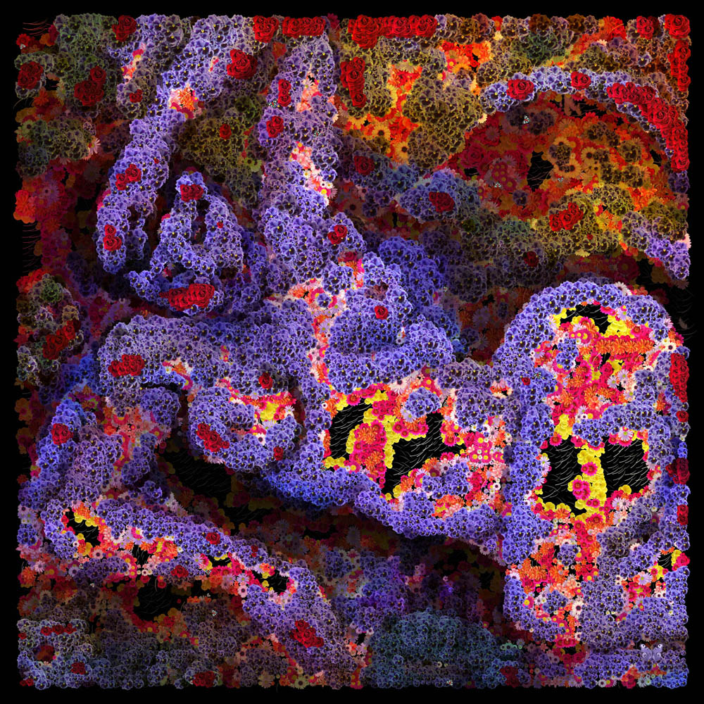 Femme Aux Pensees Ardentes (80x80cm)