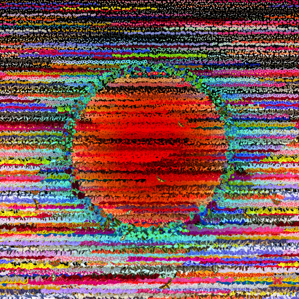 Soleil rouge 2 (80x80cm)