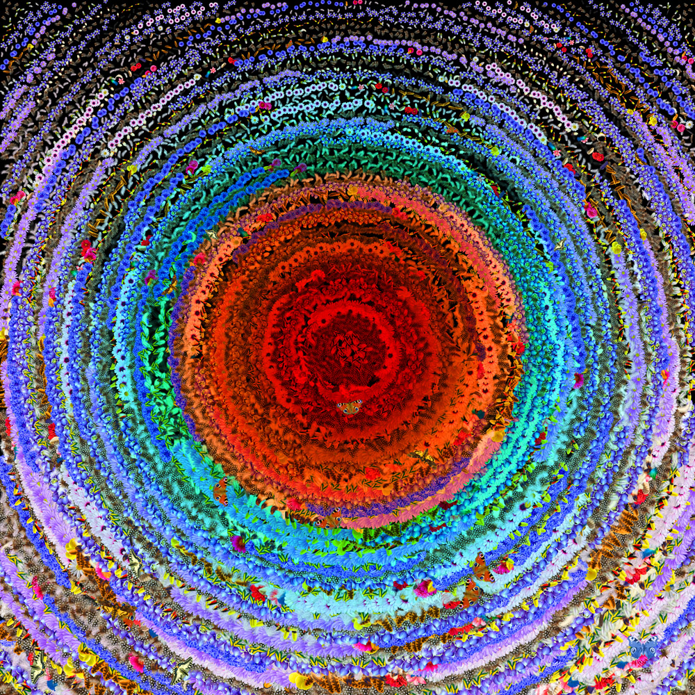 Soleil rouge 3 (80x80cm)