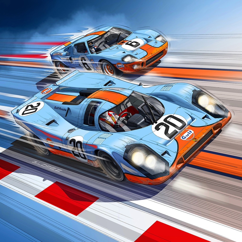 PORSCHE 917-FORD GT40 Gulf