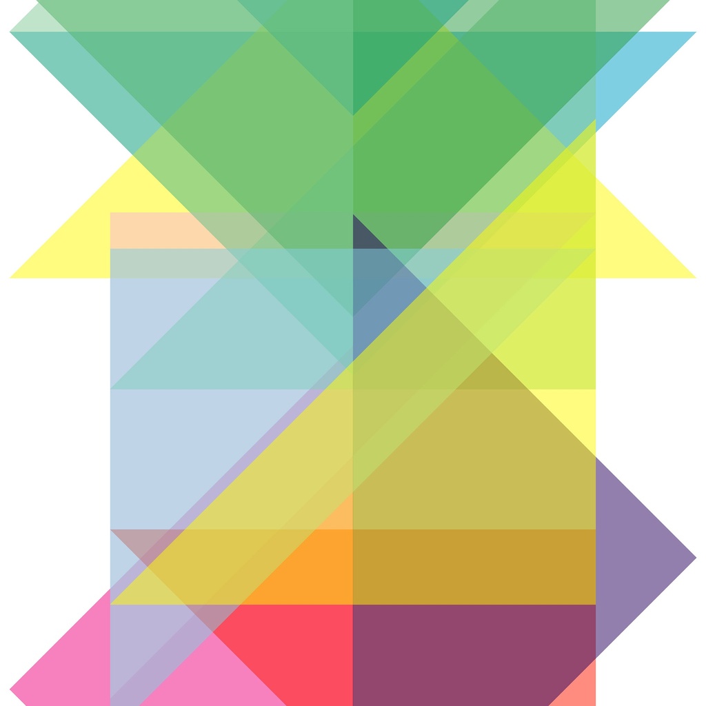 TRIANGULUM IN QUADRUM #16 (Impression numérique sur toile 80x80 cm encadrée)