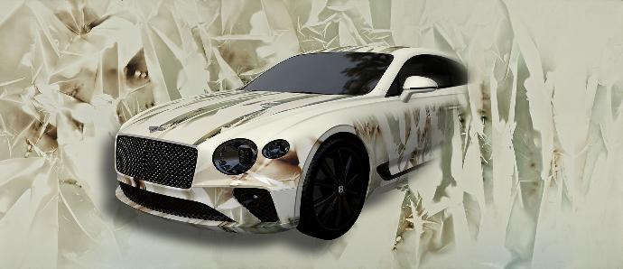 [METASmokeArtCarA3] ART CAR Bentley Continental GT coming from Metaverse A3